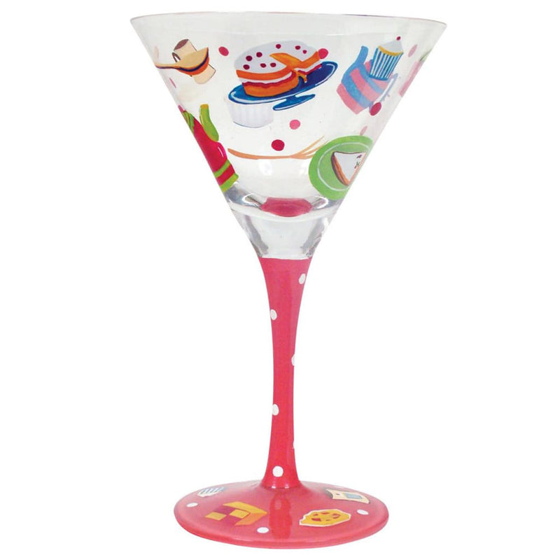 So Sweet Hand-Painted Martini Glass