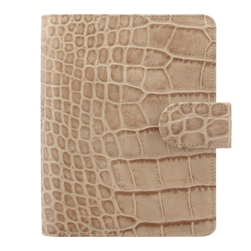 Filofax Classic Croc Pocket Organiser (Fawn)