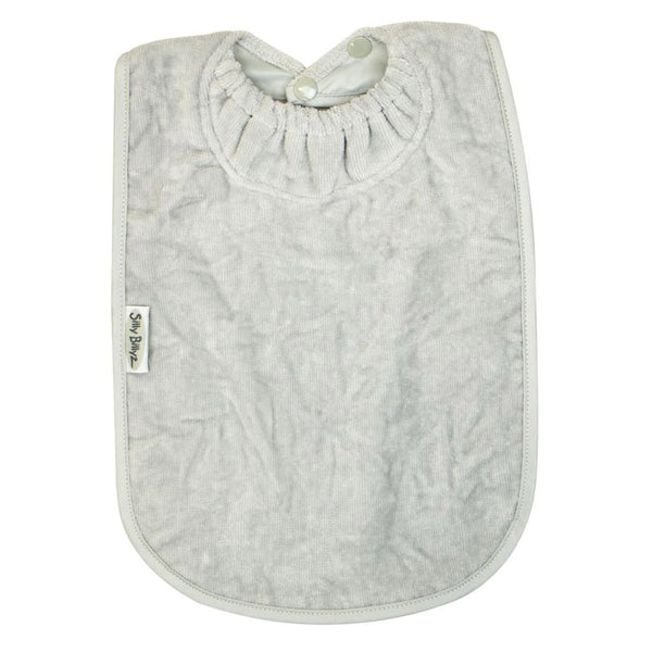 Silly Billyz XLarge Towel Bib (Silver)