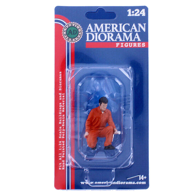 Mechanic in Uniform 1:24 Scale Figure (Orange)