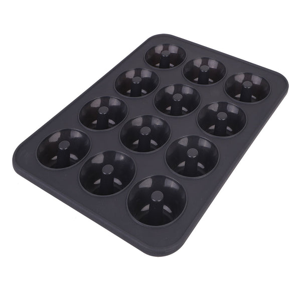 Daily Bake Silicone 12-Cup Mini Doughnut Pan (Charcoal)