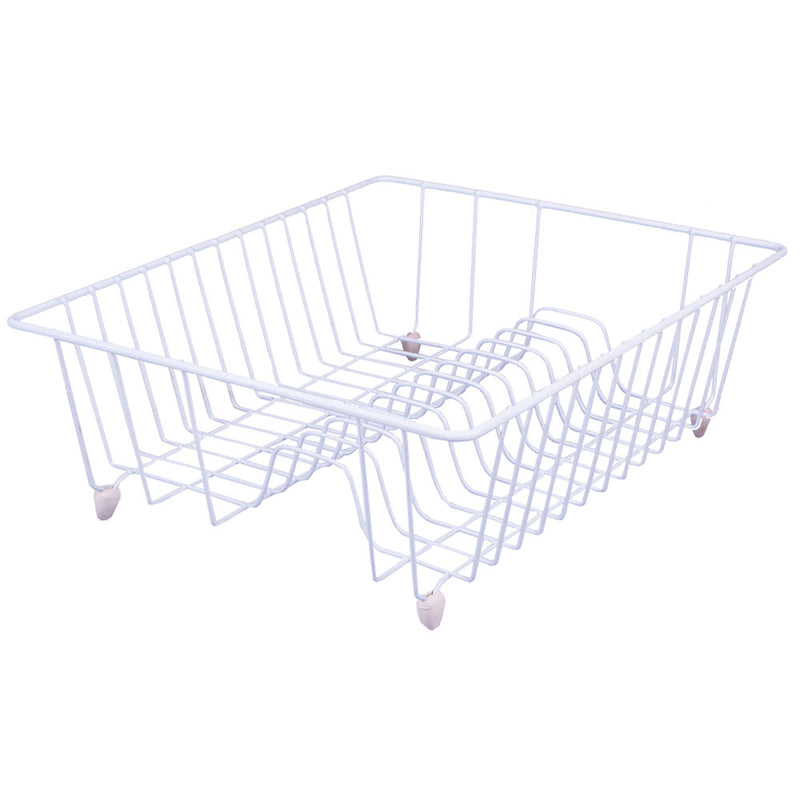 D.Line Plastic Wire Dish Drainer (White)