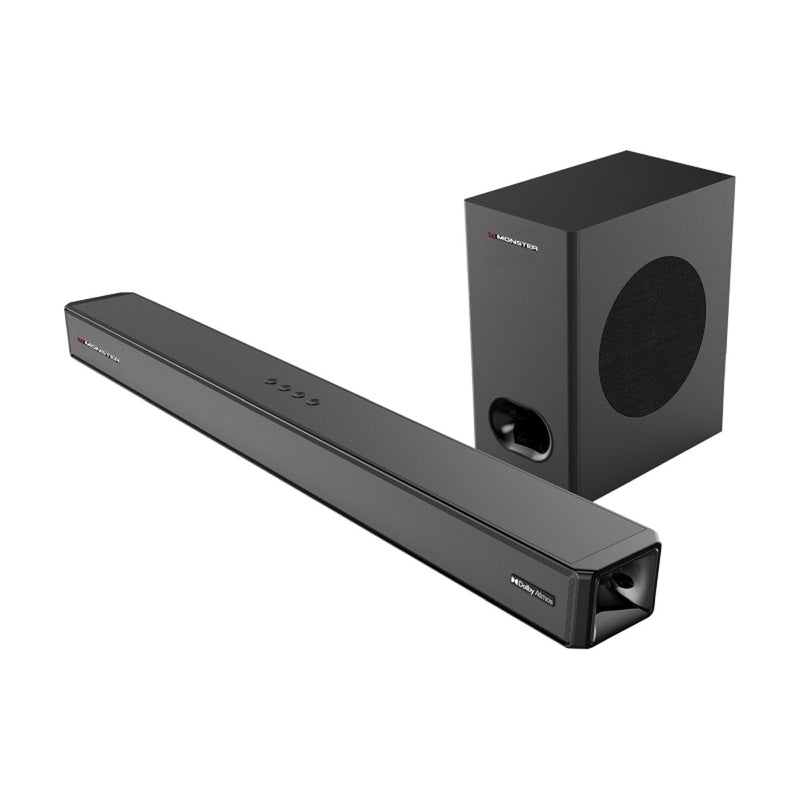 Monster 2.1.2 Channel Dolby Soundbar & Wireless Subwoofer