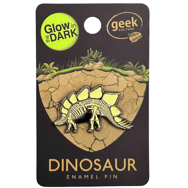 Dinosaur Skeleton Glow Enamel Pin