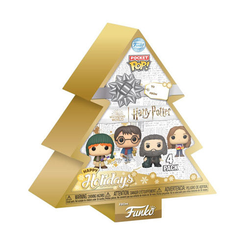 Harry Potter Tree Holiday US Exclusive Pocket Pop! 4-Pack