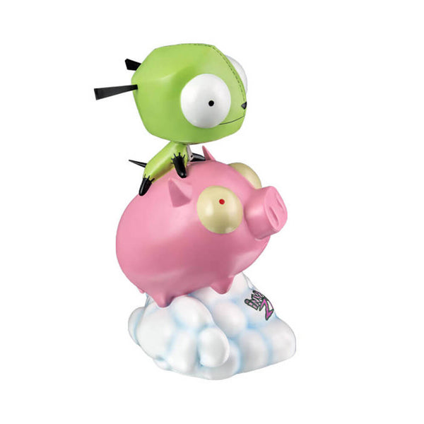 Invader Zim GIR on Pig Statue