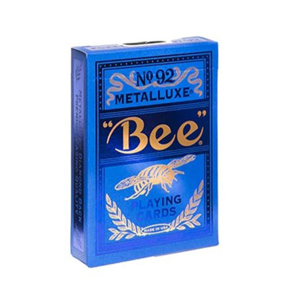 Bee Blue Metalluxe Playing Cards