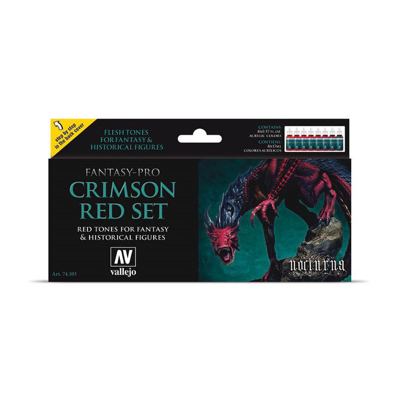 Vallejo Game Colour Crimson Red 8 Colour Set