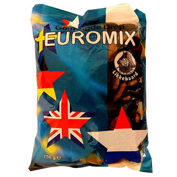 K & H Dutch Licorice Gemengde Drop Euro Mix 1kg