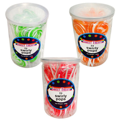 Sweet Treats Small Swirly Pops 4cm (24x12g)