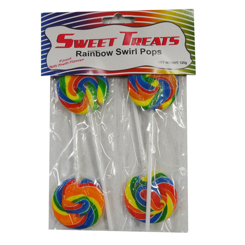 Sweet Treats Bagged Swirl Pops 4pk (120g)