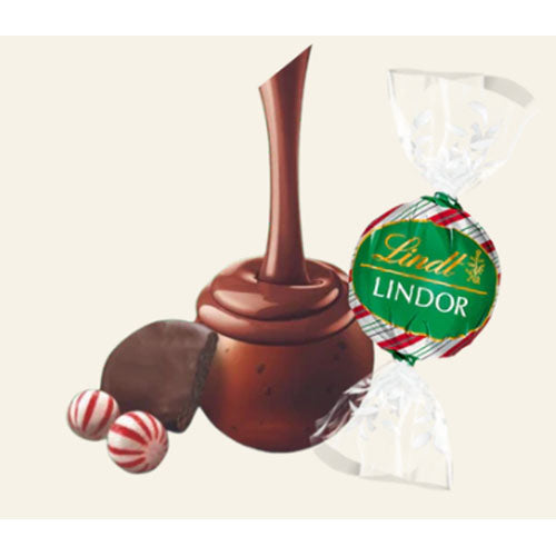 Lindt Lindor Milk Peppermint Cookie Ball 1kg (Approx 80pc)