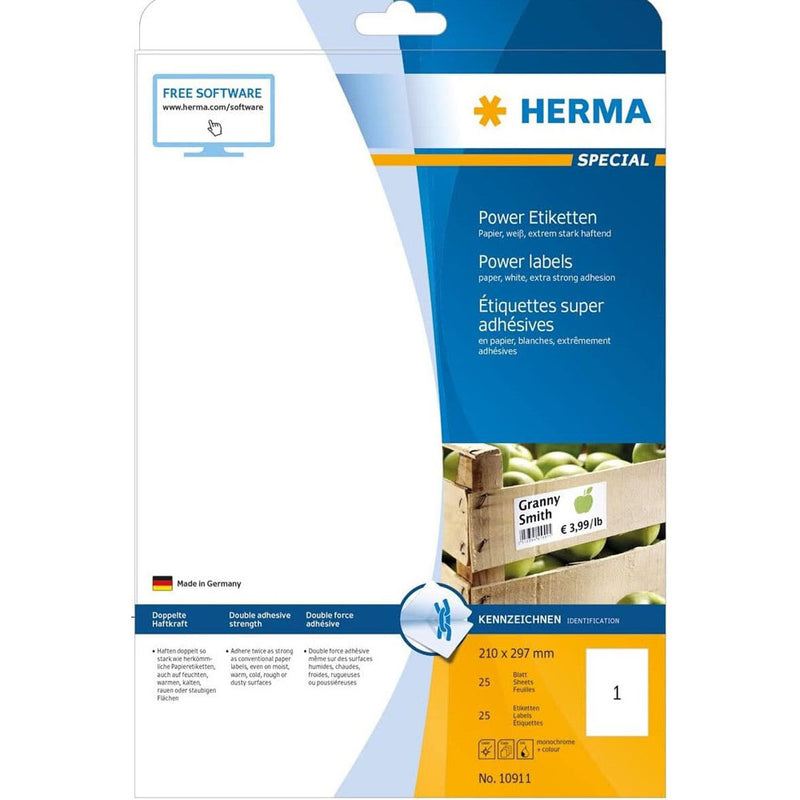 Herma Power Labels A4 25pc