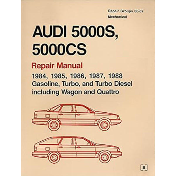 Audi 5000s , 5000cs 1984-1988 2 Volumes Set Repair Manual