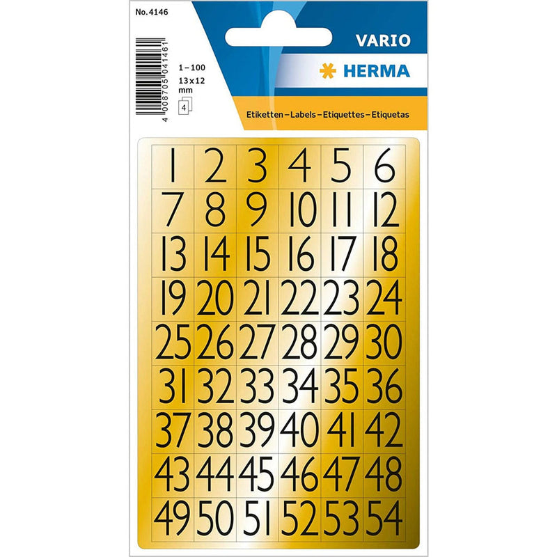 Herma Foil Number Sticker