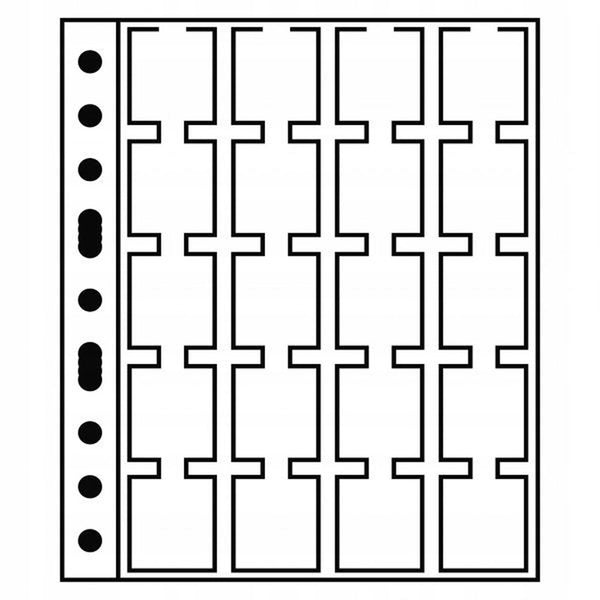 Leuchtturm Grande Coin Holder Sheets 2in 5pk (Clear)