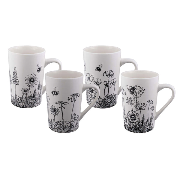 Bundanoon Buzzing Garden Tube Mug (Set of 4)