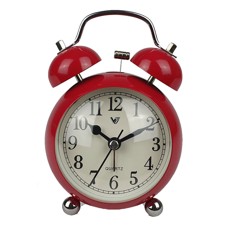 Metal Twin Bells Alarm Clock with Light