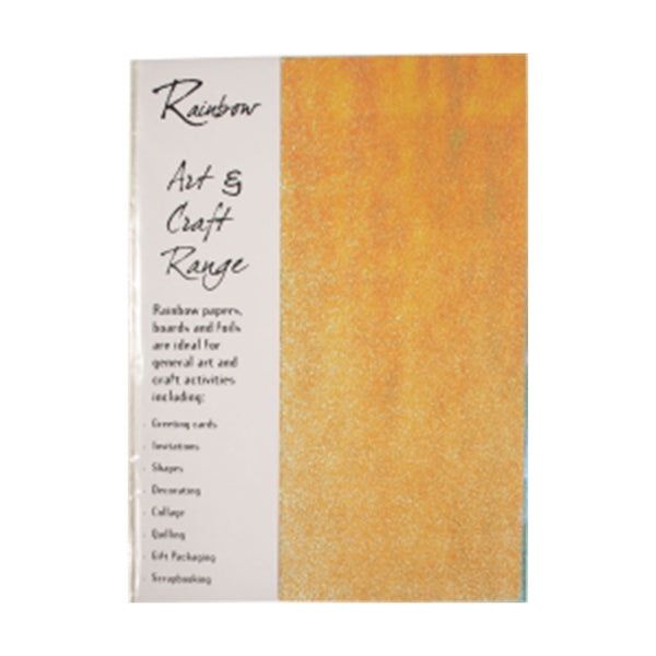 Rainbow A4 Glitter Craft Paper 8pk