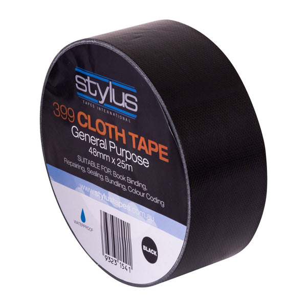 Stylus 399 Cloth Tape 48mmx25m (Black)