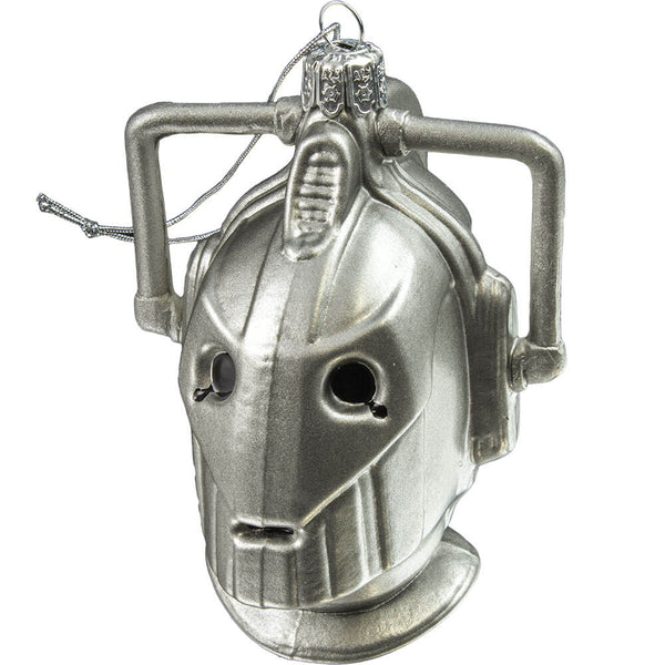 Doctor Who Cyberman 4.25" Glass Xmas Ornament