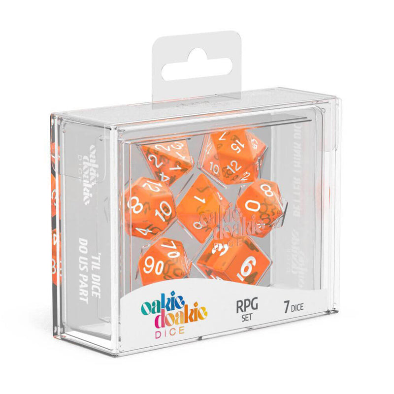 Oakie Doakie RPG Set Translucent Dice 7pcs