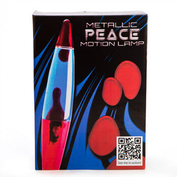 Red-Red-Blue Metallic Peace Motion Lamp