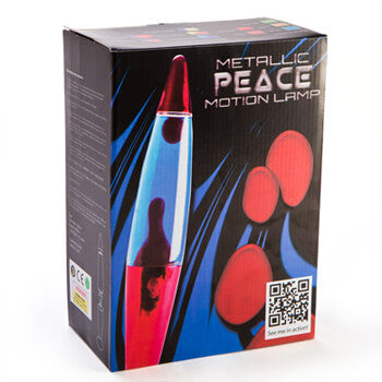 Red-Red-Blue Metallic Peace Motion Lamp