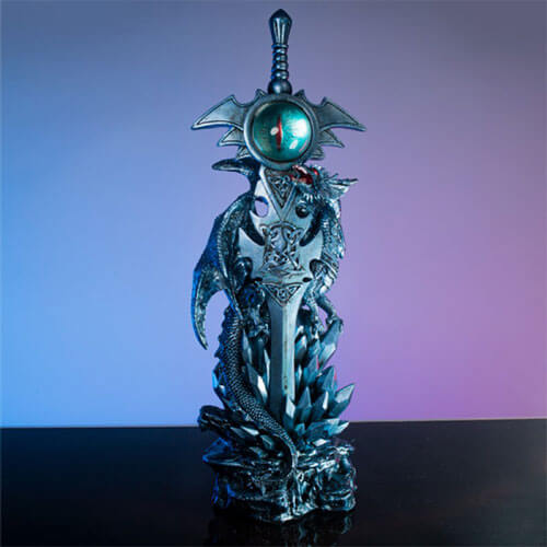 Ice Dragon on Sword Figurine