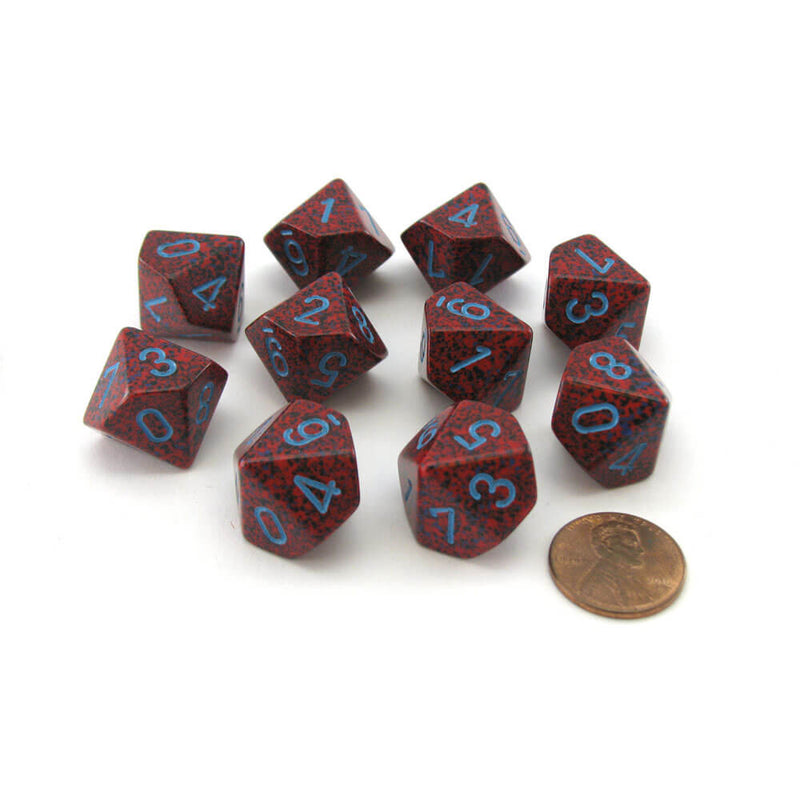 Chessex D10 Polyhedral 10-Die Speckled Set