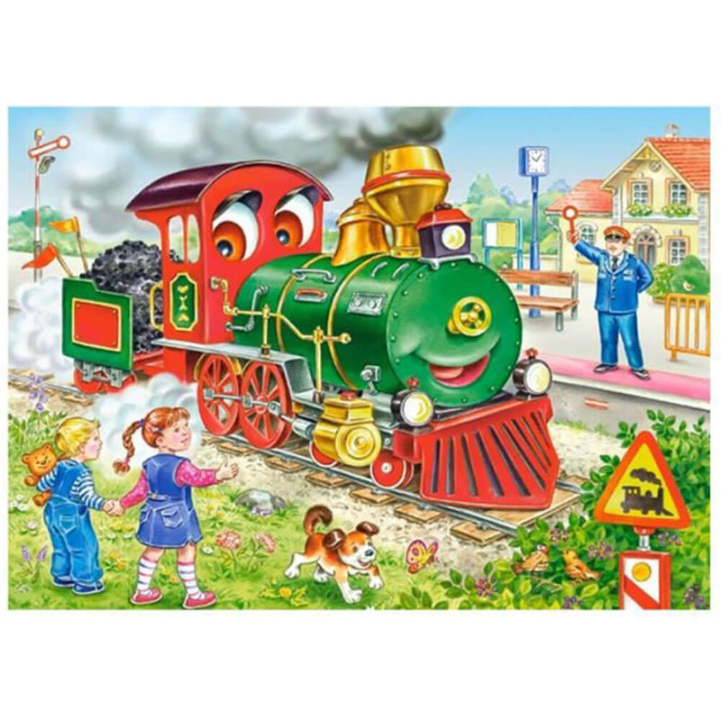 Castorland Green Locomotive Jigsaw Puzzle 35pcs