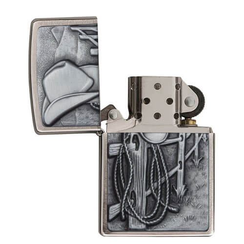 Zippo Prairie Brushed Chrome Lighter