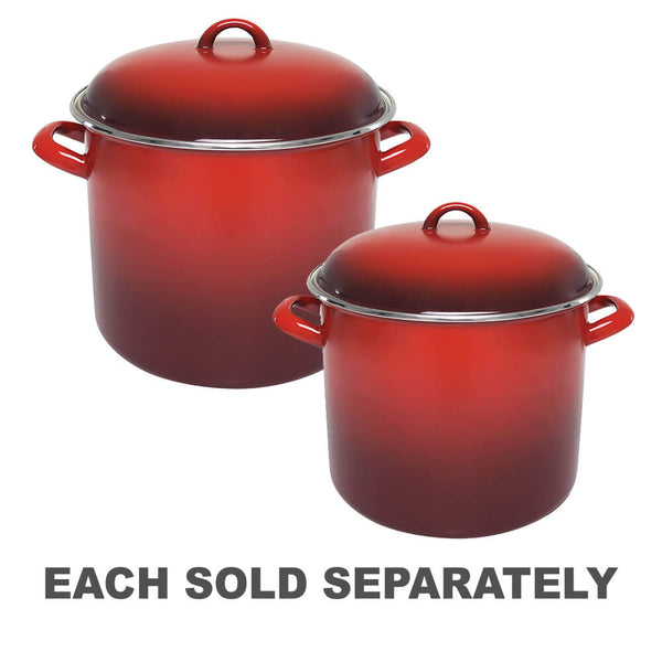 Chasseur Enamel Stock Pot (Red)