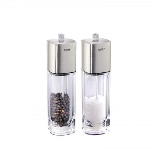 Gefu Dueto Salt and Pepper Mill Set (Clear)