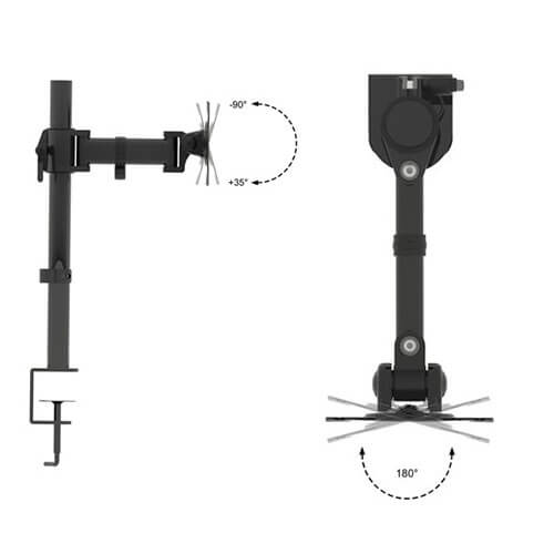 Monitor Desk Mount Single Bracket (Black)