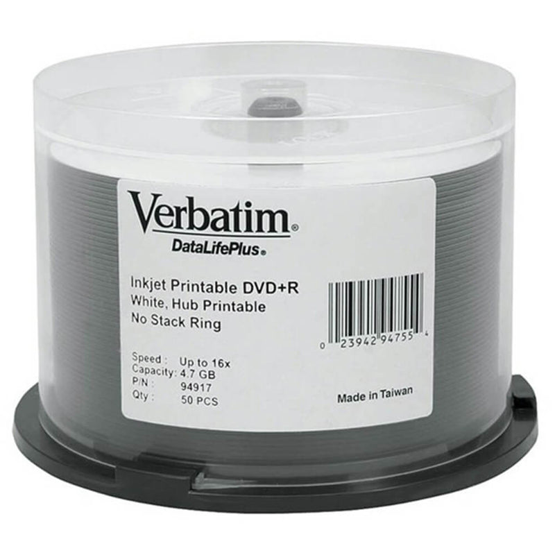 16x DVD+R 4.7GB Verbatim DataLifePlus Printable 50 Pk