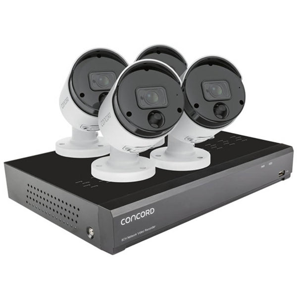 Concord Super HD 4K Network Surveillance System (4 Cameras)