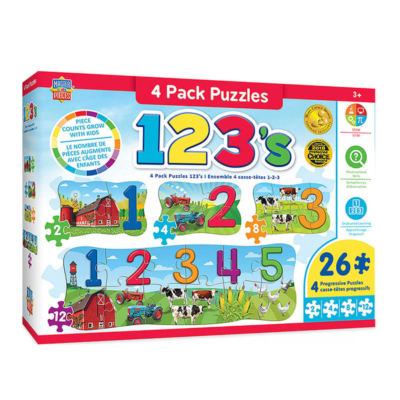 Masterpieces Puzzle Educational (4 Pack)