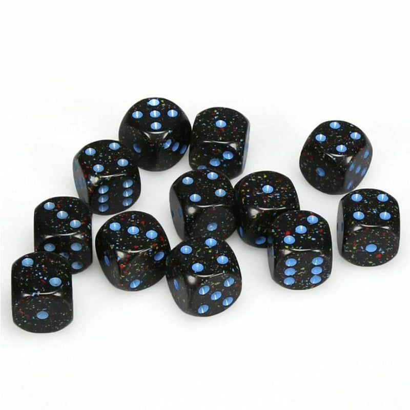 D6 Dice Speckled 16mm (12 Dice)