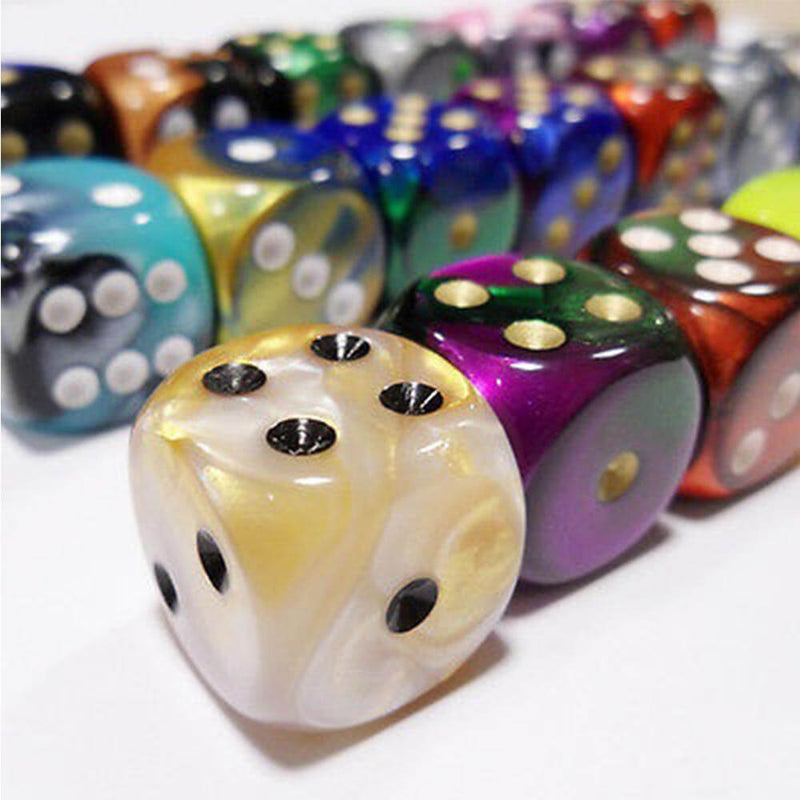 D6 Dice Assorted Loose 16mm (50 Dice)