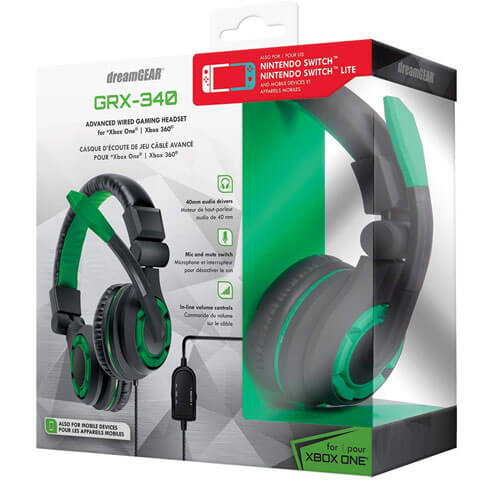 XB1 dreamGEAR GRX-340 Headset (Black/Green)