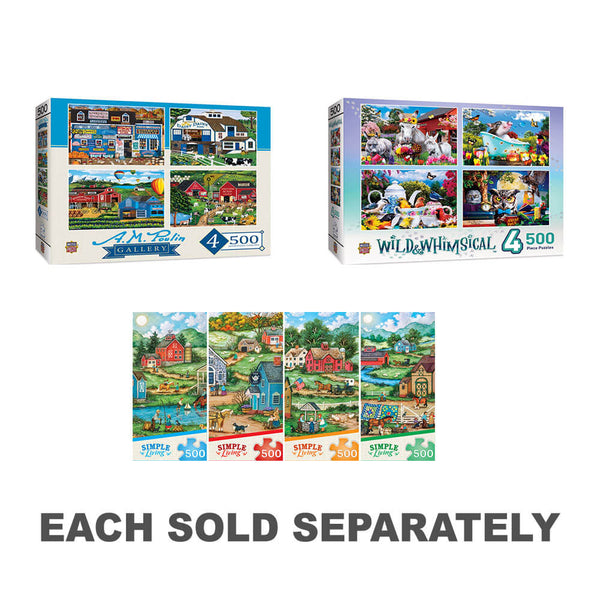 MasterPieces 4-Pack 500pc Puzzle