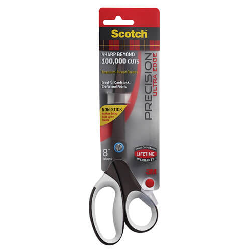 Scotch Titanium Precision Scissors 8" Assorted