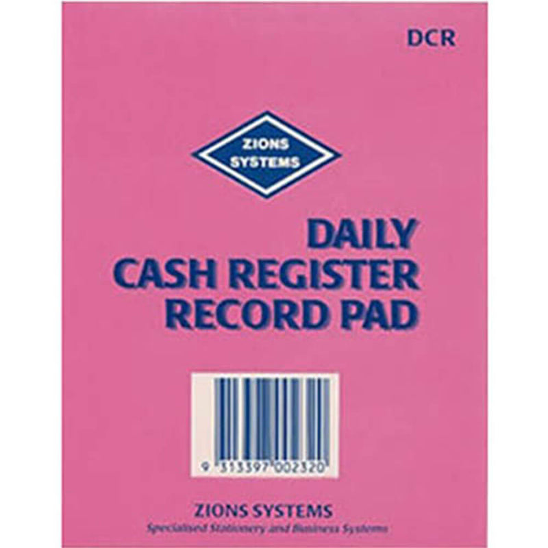 Zions Daily Cash Register Record Pad