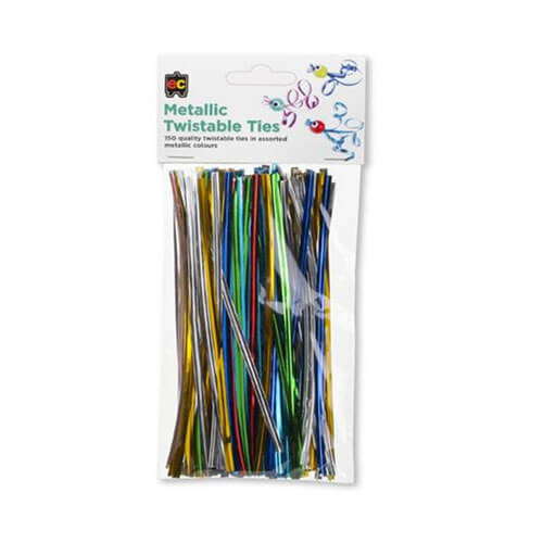 EC Twistable Ties 150pk (Metallic Colours)