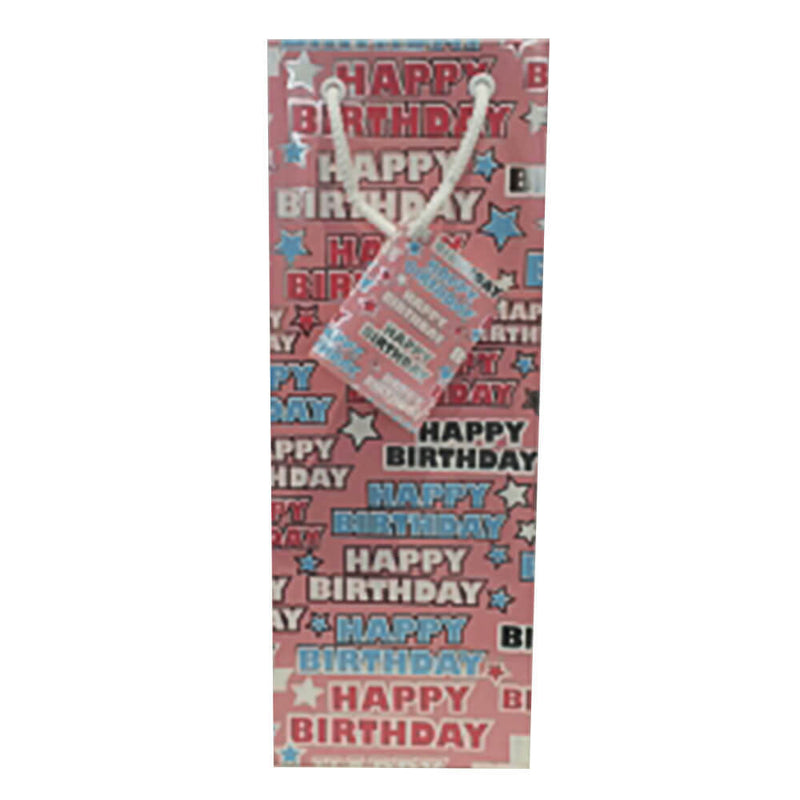 Ozcorp Happy Birthday Bottle Gift Bag