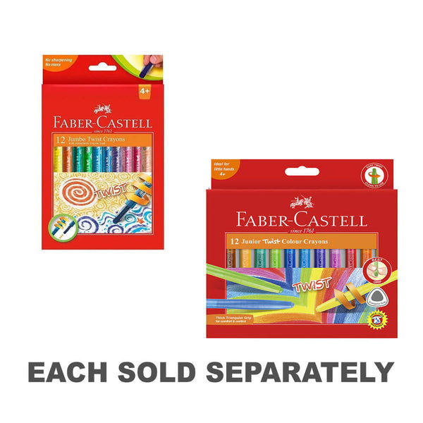 Faber-Castell Twistable Crayons 12pk (Assorted)