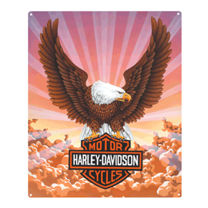 Harley Davidson Die Cut Embossed Tin Sign