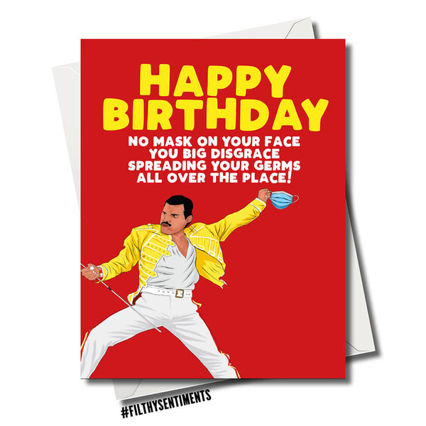 Filthy Sentiments Freddy Mercury Card